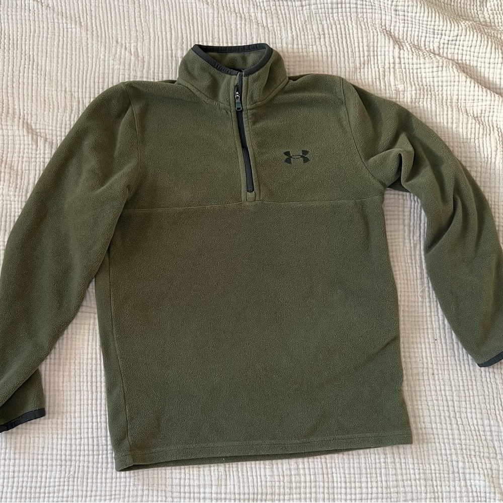 Under Armour Khaki Fleece Half-Zip